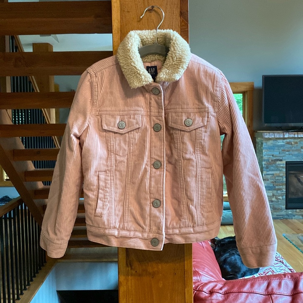 Like New Gap Kids Sherpa-Lined Corduroy Coat size S